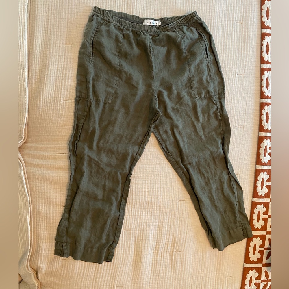 Cut Loose Olive/Army Green Linen Pants